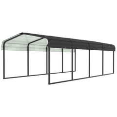 HOTEEL 12X20 FT Outdoor Carport, Galvanized Metal Heavy Duty Garage Car Storage Shelter, Metal Carport Upgraded Extra Large Garage