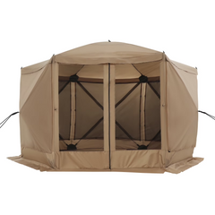 HOTEEL 6x6 ft Pop Up Gazebo Screen House Tent for Camping with 3 Sidewalls and Mosquito Netting, Waterproof, UV Resistant, Portable Carry Bag, for Outdoor Camping, Lawn and Backyard, Blue