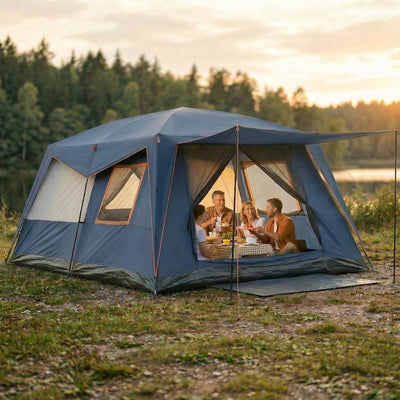 HOTEEL 10 Person Camping Tent Family Tents, Instant Cabin Tents, Family Cabin Multi Room Pop Up Tents Car Camping for Parties, Music Festival Tent, Big, Easy Up, Included Storage Pockets