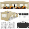 Cobizi 10'x10'、10'x20'、10'x30'Pop up Canopy Tent, Protable Canopy Tent with 6 Sidewalls Waterproof Commercial Pop up Tent for Parties, Wedding, Camping, Courtyard with Carry Bag,White