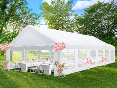 COBIZI 20'x40' Party Tent Heavy Duty, Large Outdoor Wedding Tents with 12 Sidewalls & Built-in Sandbags SPC000168