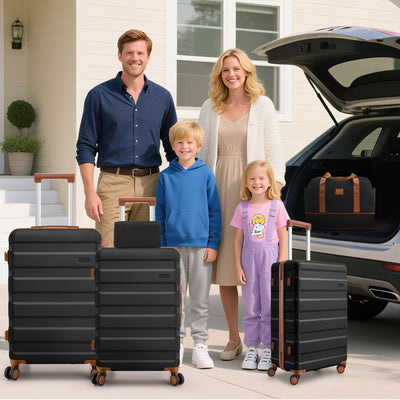 Hoteel 3-Piece Luggage Set-20" Carry-On with Spinner Wheels&TSA Lock ,Lightweight Hardside Travel Set for Business & Vacation
