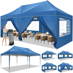 HOTEEL Canopy 10'x20' Pop Up Canopy Tent Heavy Duty Waterproof Adjustable Commercial Instant Canopy Outdoor Party Canopy Parties,Wedding,Outside Patio,Event,Backyard