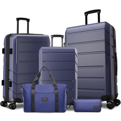 HOTEEL 5 Piece Luggage Sets,Expandable ABS+PC Hardshell Suitcase Set with TSA Lock,Lightweight Carry on Suitcases for Men Women,Beige