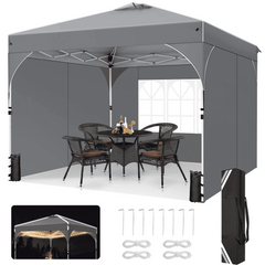 COBIZI 10x20 EZ Pop Up Canopy Tent Party Tent Outdoor Event Protable Instant Shelter Canopy Gazebo with Sandbags and Carry Bag,Black