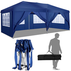 Cobizi Pop Up Canopy Large Party Tent Shelter 10'x20' with 6 Sidewalls SPC000203
