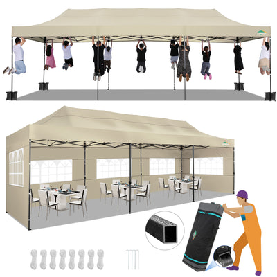 COBIZI 10'x30' Easy Pop Up Heavy Duty Large Canopy, Anti-UV & Waterproof SPC36