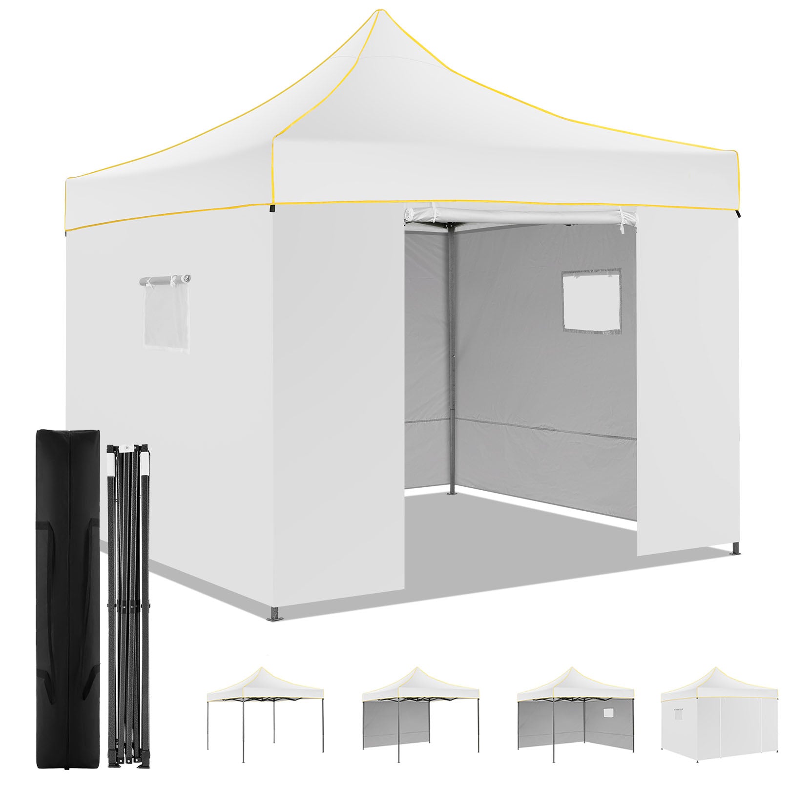 HOTEEL Canopy Tent 10x10 Pop Up Canopy, Outdoor Easy Up Canopy With Sidewalls, Portable Event Tent for Backyard, Parties, Camping, Commercial