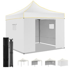 HOTEEL Canopy Tent 10x10 Pop Up Canopy, Outdoor Easy Up Canopy With Sidewalls, Portable Event Tent for Backyard, Parties, Camping, Commercial