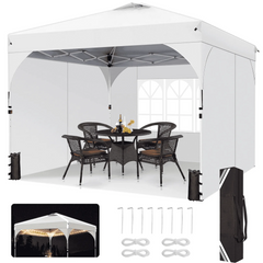 COBIZI 10x20 EZ Pop Up Canopy Tent Party Tent Outdoor Event Protable Instant Shelter Canopy Gazebo with Sandbags and Carry Bag,Black