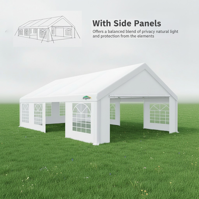 COBIZI 20'x40' Heavy Duty  Party Canopy with 12 Sidewalls & Built-in Sandbags SPC168