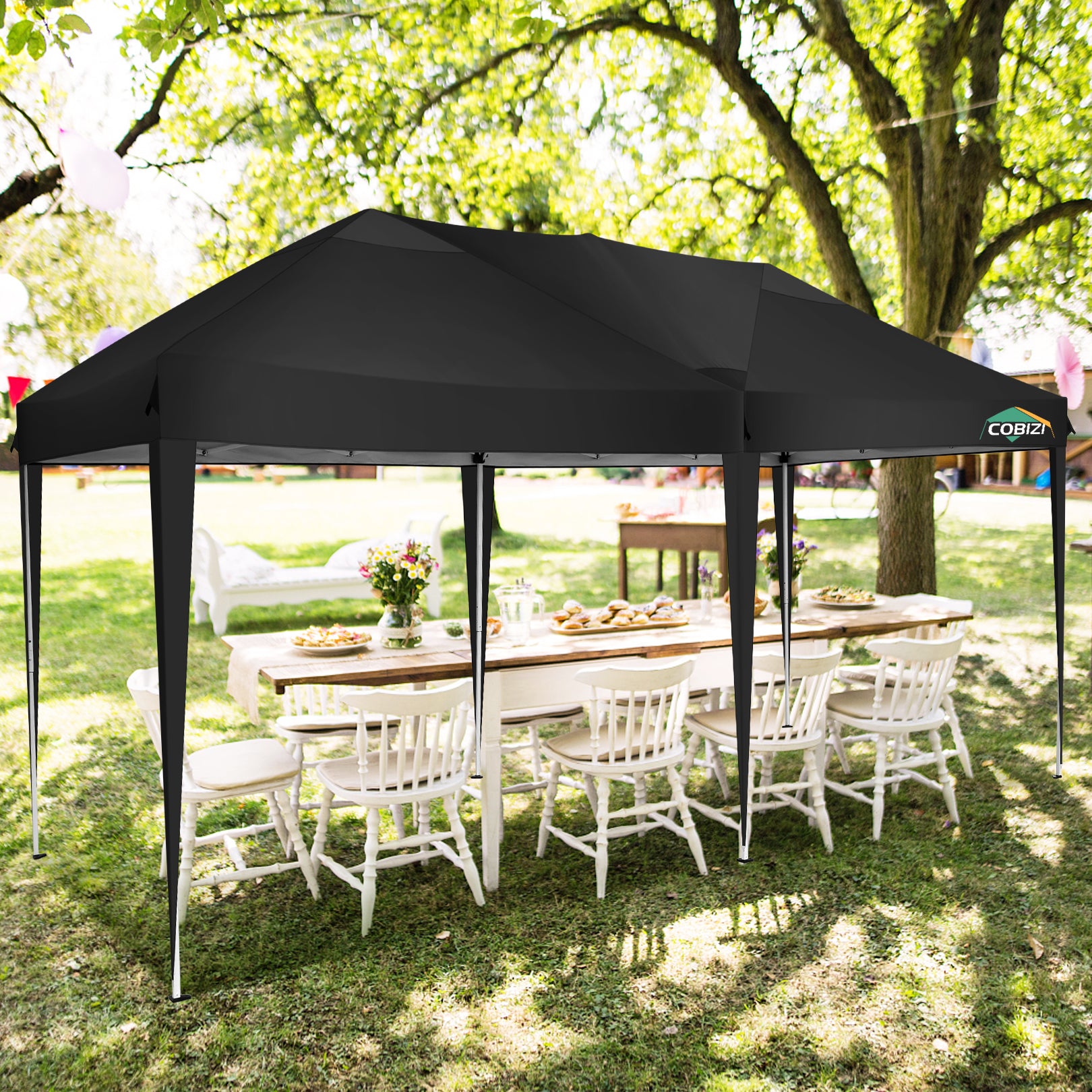 COBIZI 10'x20' Pop Up Canopy with 6 Sidewalls, Instant Set Up, SPC18