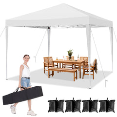 COBIZI 10x20 EZ Pop Up Canopy Tent Party Tent Outdoor Event Protable Instant Shelter Canopy Gazebo with Sandbags and Carry Bag,Black