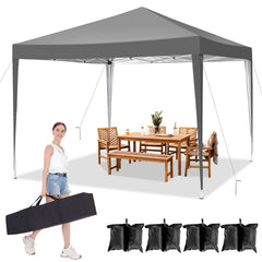 COBIZI 10x20 EZ Pop Up Canopy Tent Party Tent Outdoor Event Protable Instant Shelter Canopy Gazebo with Sandbags and Carry Bag,Black