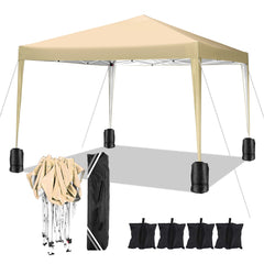 COBIZI 10'x10' Pop up Canopy Tent, Outdoor Instant Commercial Tents, Shade Shelter Gazebo,for Backyard Parties Event,Blue