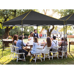 COBIZI 10'x10' Pop Up Canopy Tent with 4 Removable Sidewalls,Waterproof Commercial Instant Gazebo Outdoor Tents for Party/Exhibition/Picnic with Carry Bag