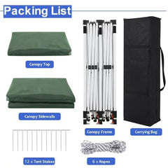YUEBO 10'x20' Ez Pop Up Canopy Tent Commercial Instant Canopies with 6 Removable Side Walls Portable & Carrying Bag for Patio Picnic Carport Party Wedding, Blue Navy
