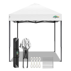 COBIZI 6.5x6.5 FT Pop up Canopy, Waterproof Commercial Canopy Tent,Outdoor Garden Gazebo, with Carry Bag