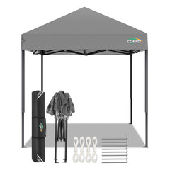 COBIZI 6.5x6.5 FT Pop up Canopy, Waterproof Commercial Canopy Tent,Outdoor Garden Gazebo, with Carry Bag