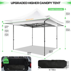 Hoteel 13x13 Pop up Canopy with 4 Removable Sidewalls, Outdoor Canopy Tents for Parties Wedding, High Stability, Instant Sun Protection Shelter with Upgrade Raised Roof and Carry Bag