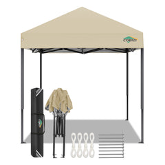 COBIZI 6.5x6.5 FT Pop up Canopy, Waterproof Commercial Canopy Tent,Outdoor Garden Gazebo, with Carry Bag