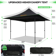 Hoteel 13x13 Pop up Canopy with 4 Removable Sidewalls, Outdoor Canopy Tents for Parties Wedding, High Stability, Instant Sun Protection Shelter with Upgrade Raised Roof and Carry Bag