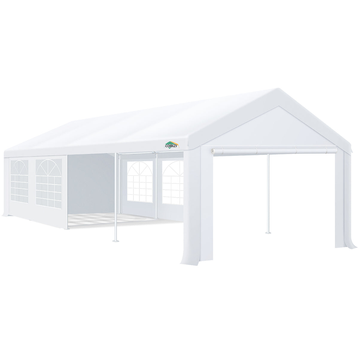 COBIZI 10'x30' Heavy Duty Party Tent  with Removable Sidewall Windows SPC000124