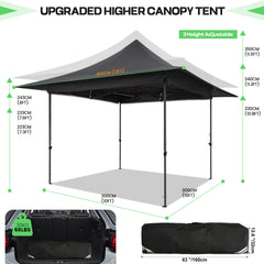 Hoteel 13x13 Pop up Canopy with 4 Removable Sidewalls, Outdoor Canopy Tents for Parties Wedding, High Stability, Instant Sun Protection Shelter with Upgrade Raised Roof and Carry Bag