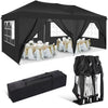 Cobizi 10'x10'、10'x20'、10'x30'Pop up Canopy Tent, Protable Canopy Tent with 6 Sidewalls Waterproof Commercial Pop up Tent for Parties, Wedding, Camping, Courtyard with Carry Bag,White