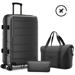 HOTEEL 5 Piece Luggage Sets,Expandable ABS+PC Hardshell Suitcase Set with TSA Lock,Lightweight Carry on Suitcases for Men Women,Beige