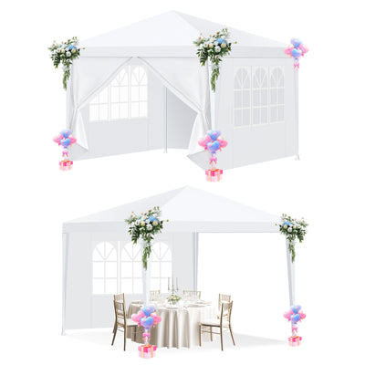 COBIZI 10'x20' Canopy Party Tent with 4 Removable Sidewalls White SPC108