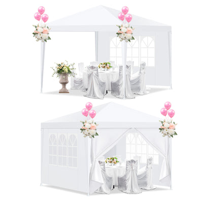 COBIZI 10'x30' Party Canopy Tent with 8 Removable Sidewalls, White SPC108L