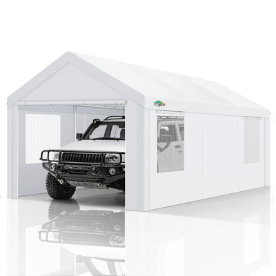 Cobizi 12'x20' Large Heavy Duty Canopy Carport with Steel Frame SPC104
