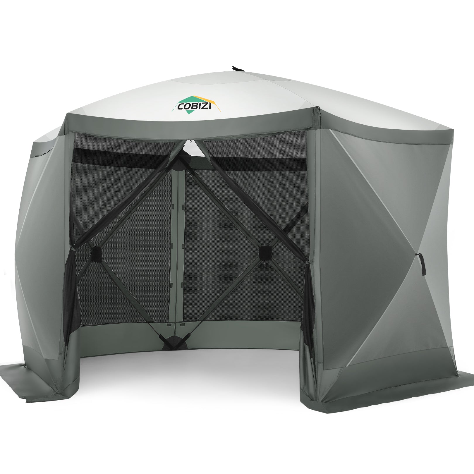 COBIZI 12'x12' Portable 6 Side Pop Up Canopy Screen House Tent, SPC44L