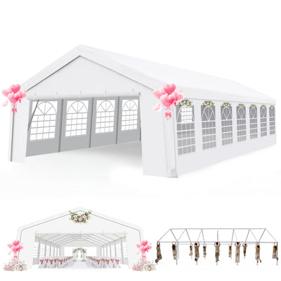 COBIZI 20'x50' Heavy Duty  Party Canopy with 14 Sidewalls & Built-in Sandbags SPC315