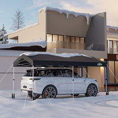 COBIZI 10x20 Pop Up Canopy-Easy Up Carport Canopy with One Push Setup-Outdoor Sun Shade&Waterppof Tent for Parties, Camping, Events-with 2 Sidewalls,Portable Bag,4 Weight Bags,4 Ropes&10 Stakes