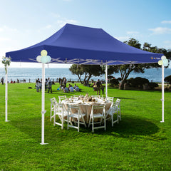 HOTEEL 10x15 Pop Up Canopy Tent Heavy Duty Easy Up Outdoor Canopy Commercial Event Tent Wedding with Roller Bag,UV 50+ & Upgraded No Water Accumulation,Thick Hexagonal Legs
