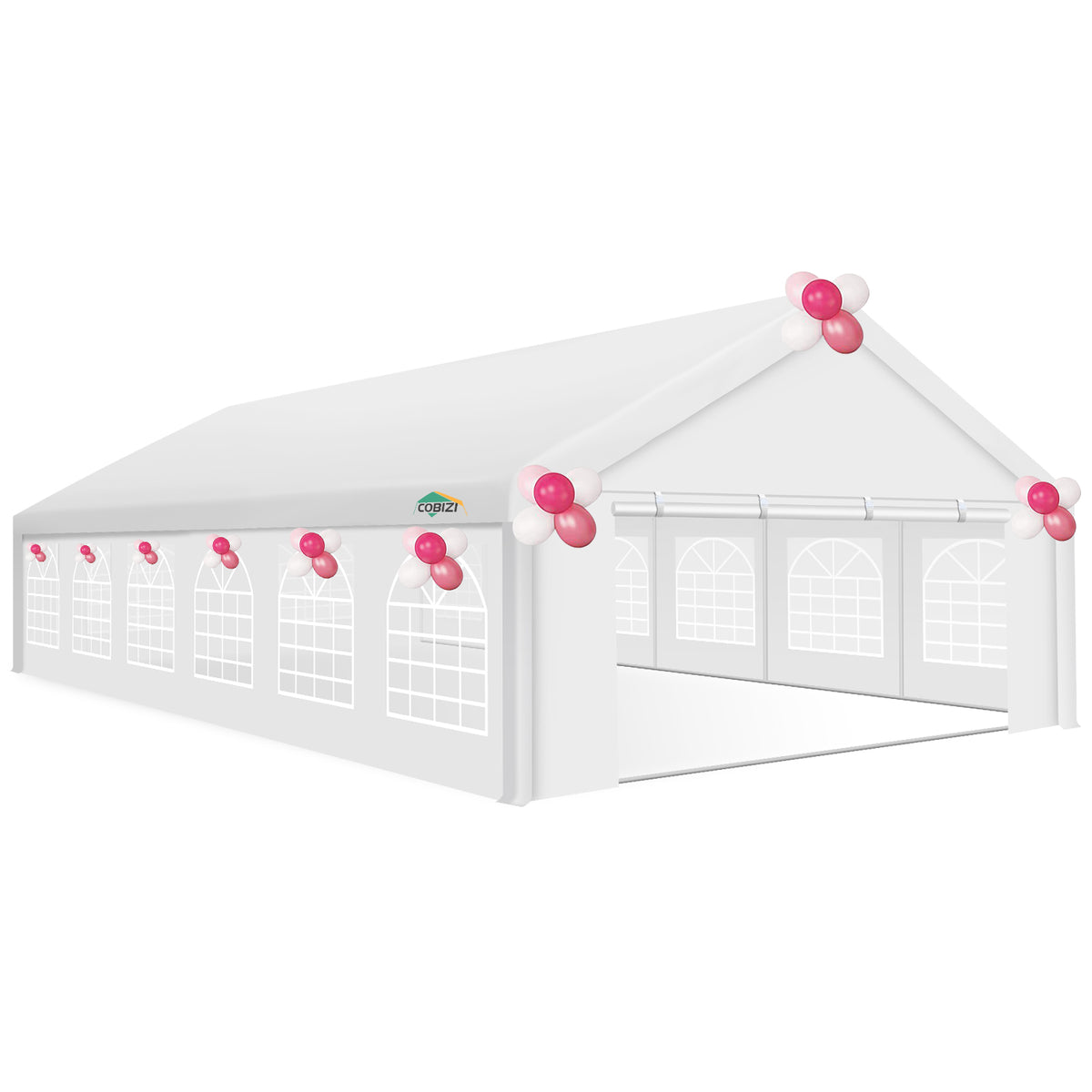 HOTEEL 20'x 40' Large Heavy Duty Outdoor Canopy Party Tent with 8 Removable Sidewalls, UV 50+, Waterproof, Wedding Event Shelter Gazebo, Easy to Set up, Big Tent for Birthday Party, BBQ, White