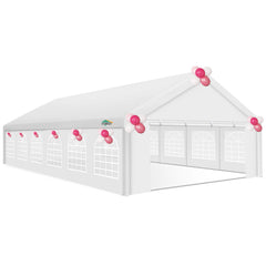 HOTEEL 20'x 40' Large Heavy Duty Outdoor Canopy Party Tent with 8 Removable Sidewalls, UV 50+, Waterproof, Wedding Event Shelter Gazebo, Easy to Set up, Big Tent for Birthday Party, BBQ, White