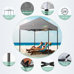 COBIZI 6.5x6.5 FT Pop up Canopy, Waterproof Commercial Canopy Tent,Outdoor Garden Gazebo, with Carry Bag