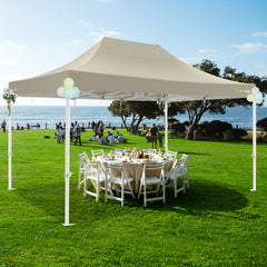 HOTEEL 10x15 Pop Up Canopy Tent Heavy Duty Easy Up Outdoor Canopy Commercial Event Tent Wedding with Roller Bag,UV 50+ & Upgraded No Water Accumulation,Thick Hexagonal Legs