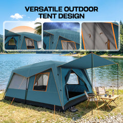 HOTEEL 10 Person Camping Tent Family Tents, Instant Cabin Tents, Family Cabin Multi Room Pop Up Tents Car Camping for Parties, Music Festival Tent, Big, Easy Up, Included Storage Pockets
