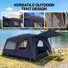 HOTEEL 10 Person Camping Tent Family Tents, Instant Cabin Tents, Family Cabin Multi Room Pop Up Tents Car Camping for Parties, Music Festival Tent, Big, Easy Up, Included Storage Pockets