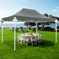 HOTEEL 10x15 Heavy Duty Canopy Tent ,Pop up Canopy for Parties Wedding,Commercial Easy up Gazebo with Roller Bag,UV 50+ &,Gray