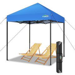 COBIZI 6.5x6.5 FT Pop up Canopy, Waterproof Commercial Canopy Tent,Outdoor Garden Gazebo, with Carry Bag