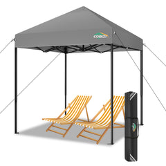 COBIZI 6.5x6.5 FT Pop up Canopy, Waterproof Commercial Canopy Tent,Outdoor Garden Gazebo, with Carry Bag