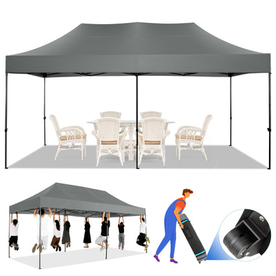 COBIZI 10'x20' Canopy Easy Pop Up Canopy Anti-UV Waterproof Outdoor Tent