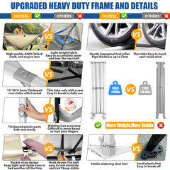 HOTEEL 10x15 Pop Up Canopy Tent Heavy Duty with 4 Sidewalls,Tents for Parties Outdoor Canopy Event Tent Wedding with Roller Bag,UV 50+ & Upgraded No Water Accumulation,Thick Hexagonal Legs