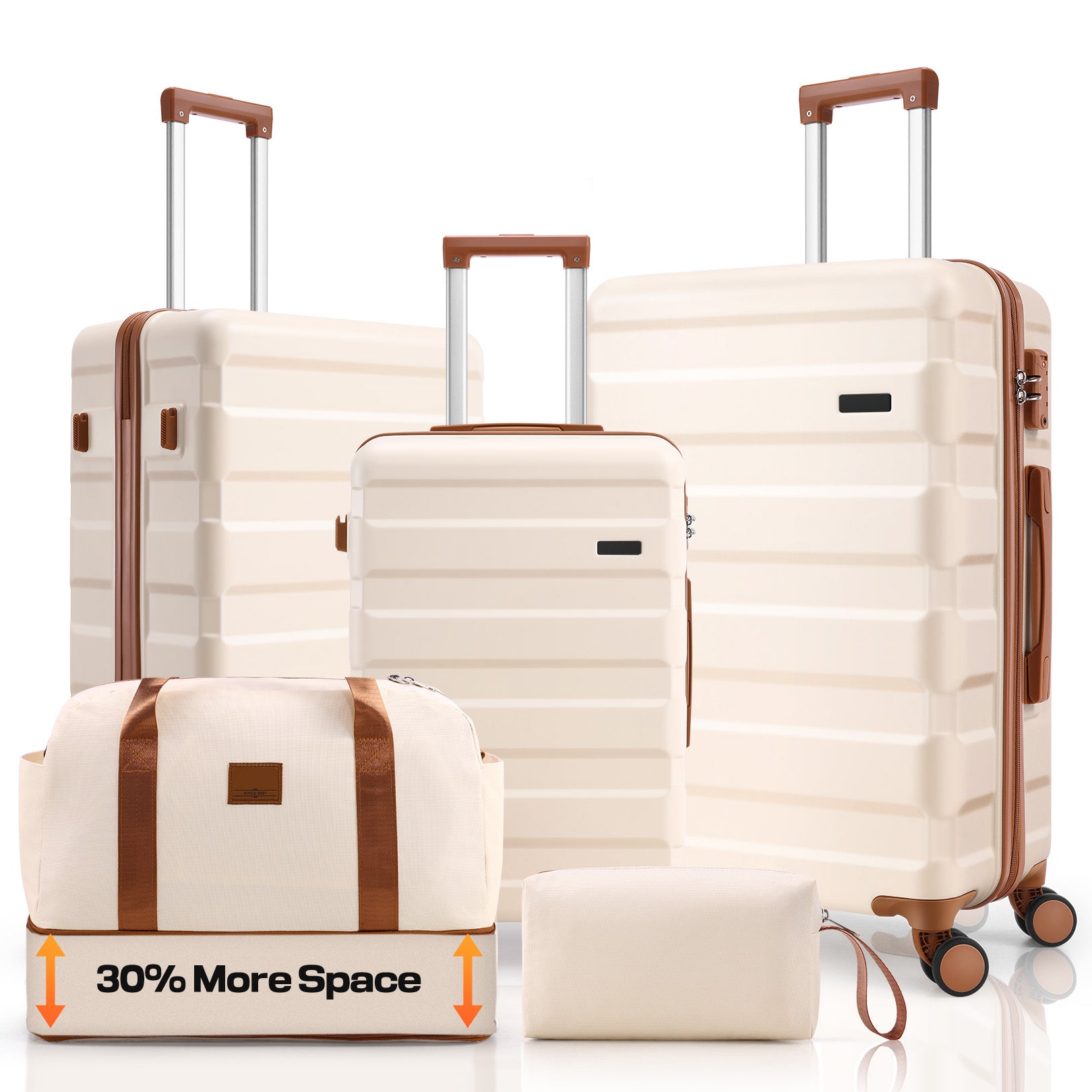 Hoteel 3-Piece Luggage Set-20" Carry-On with Spinner Wheels&TSA Lock ,Lightweight Hardside Travel Set for Business & Vacation