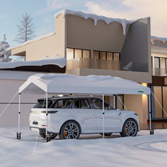 COBIZI 10x20 Pop Up Canopy-Easy Up Carport Canopy with One Push Setup-Outdoor Sun Shade&Waterppof Tent for Parties, Camping, Events-with 2 Sidewalls,Portable Bag,4 Weight Bags,4 Ropes&10 Stakes